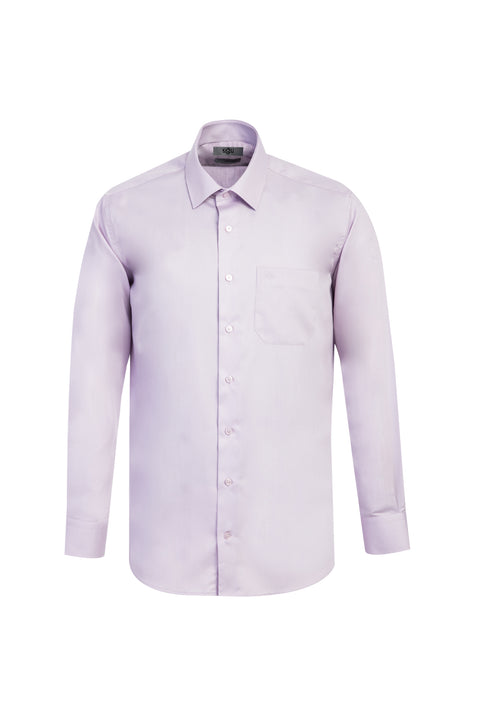 Lila Uzun Kol Non Iron Klasik Pamuklu Gömlek