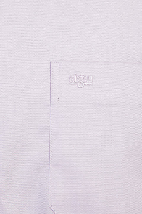 Lila Uzun Kol Non Iron Klasik Pamuklu Gömlek