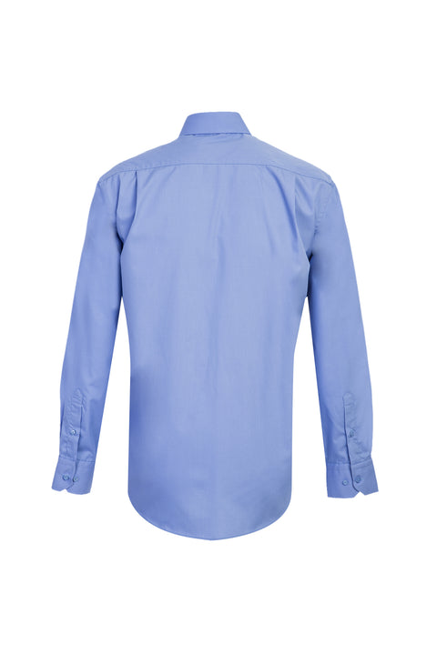 Aqua Blue Long-Sleeve Classic Shirt
