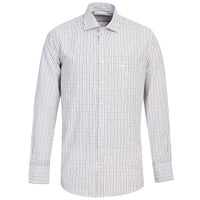 Medium Beige Long Sleeve Regular Fit Plaid Shirt