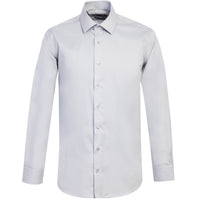 Medium Grey Long Sleeve Slim Fit Narrow Cut Non-Iron Shirt