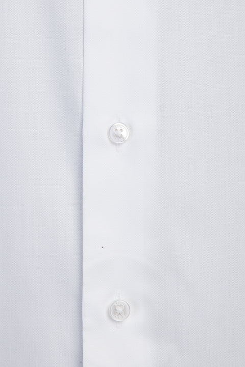 White Long Sleeve Slim Fit Narrow Cut Non-Iron Cotton Shirt