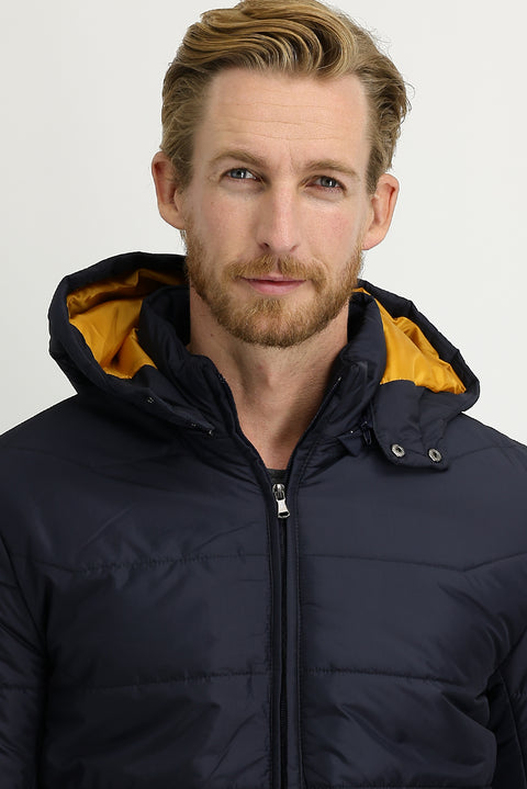Medium Navy Hooded Sport Jacket