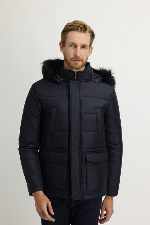 Medium Navy Hooded Sport Jacket