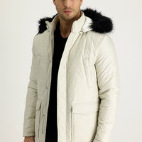 Medium Beige Hooded Sport Jacket