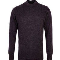 Dark Gray Melange Half Turtleneck Regular Fit Knit Sweater
