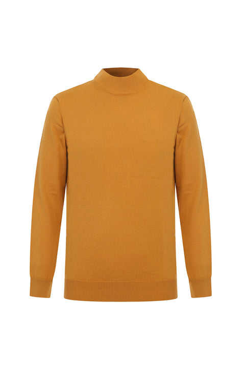 Saffron Half Turtleneck Regular Fit Knitted Sweater