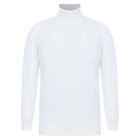 Ekru Balıkçı Yaka Slim Fit Dar Kesim Triko Kazak