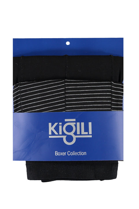 Black 2-Pack Striped Supreme Cotton Boxer Set