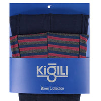 Medium Navy Blue 2-Pack Striped Supreme Boxer Shorts Set