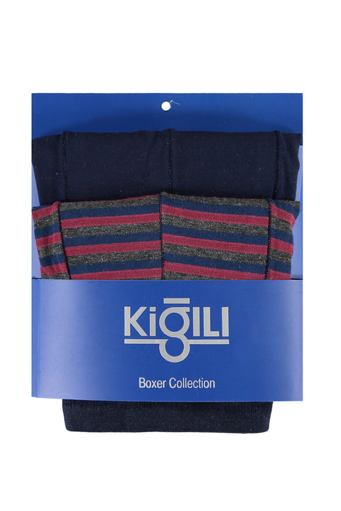 Medium Navy Blue 2-Pack Striped Supreme Boxer Shorts Set