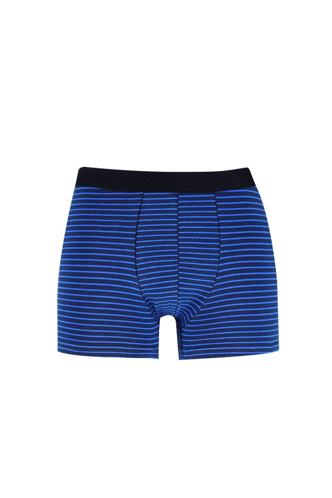 Light Blue 2-Pack Striped Supreme Cotton Boxer Set
