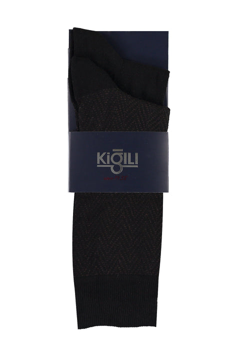 Black 2-Pack Patterned Socks