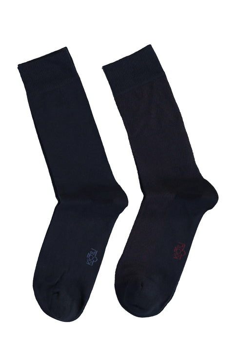 Medium Navy Blue 2-Pack Patterned Socks