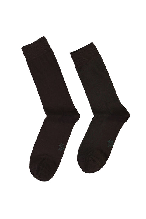 Medium Brown 2-Pack Patterned Sock Set