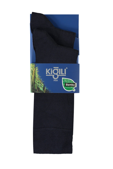 Light Navy Blue 2-Pack Plain Bamboo Socks Set