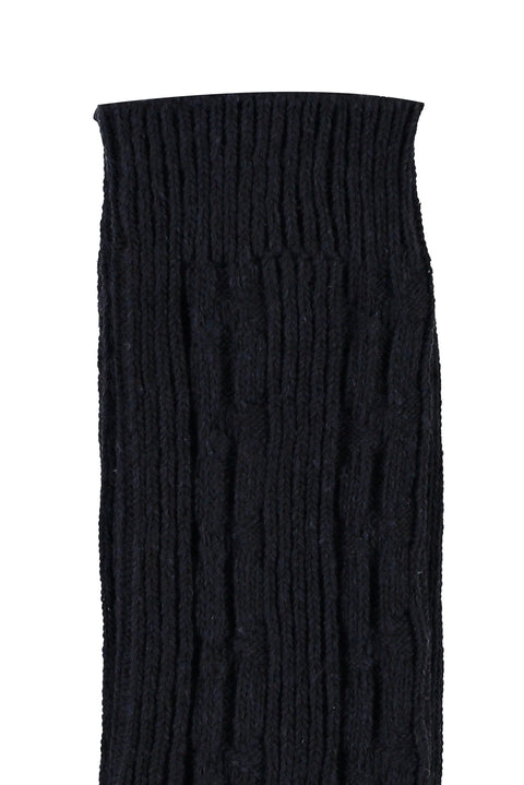 Medium Navy Patterned Knit Socks