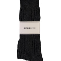 Medium Anthracite Patterned Knit Socks