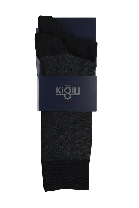Black 2-Pack Patterned Socks