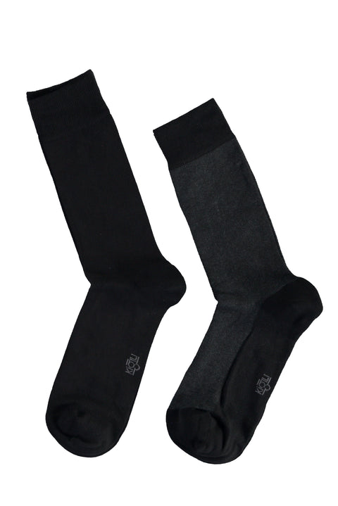 Black 2-Pack Patterned Socks