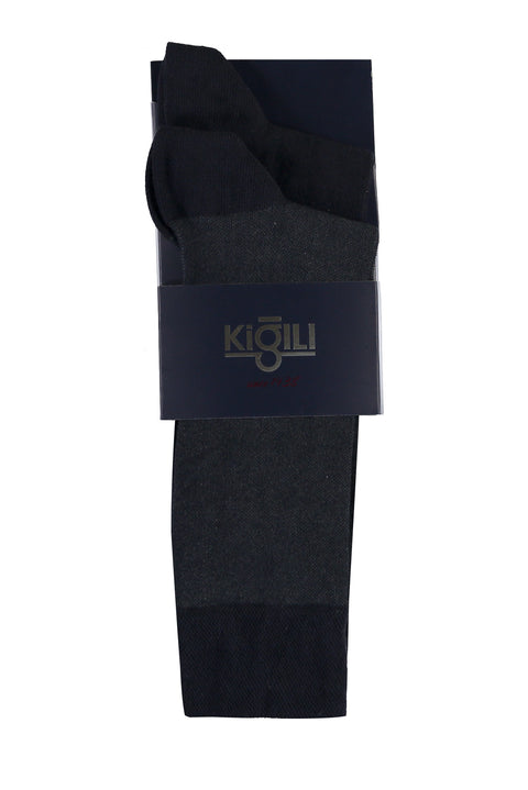 Medium Gray 2-Pack Patterned Socks