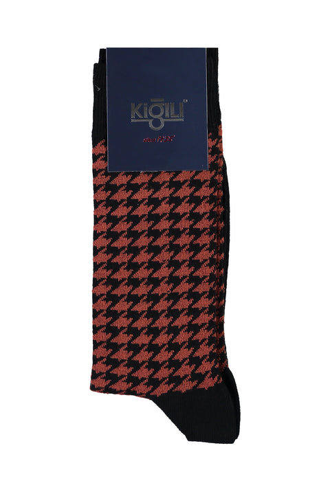Black Patterned Socks