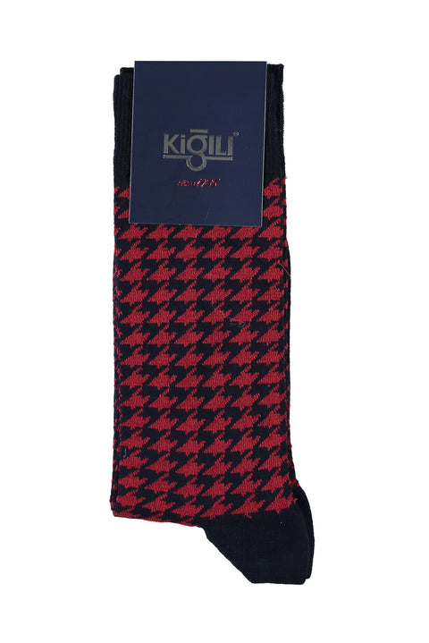 Light Navy Patterned Socks