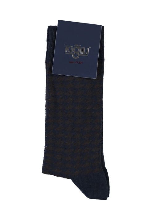 Dark Navy Patterned Socks