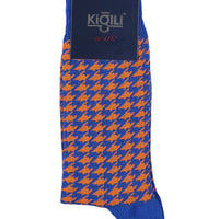 Navy Blue Cotton Patterned Socks