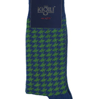 Indigo Cotton Patterned Socks