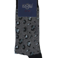 Medium Gray Patterned Socks