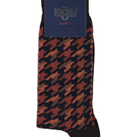 Medium Navy Patterned Socks