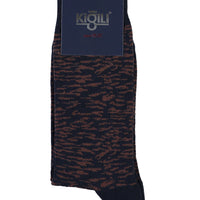 Medium Navy Patterned Socks
