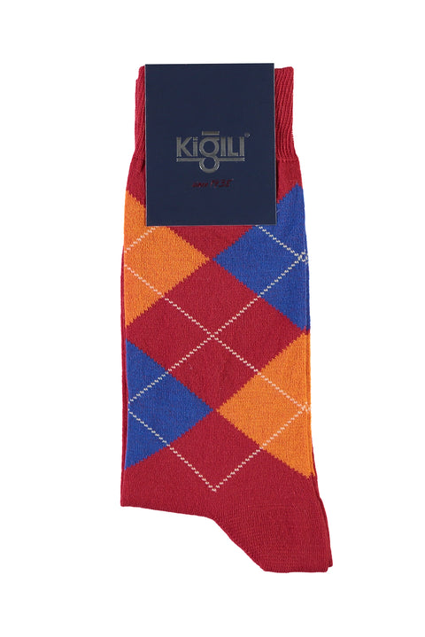 Light Red Patterned Socks