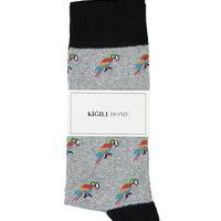 Light Grey Cotton Patterned Socks