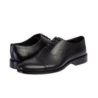 Black Classic Shoe with Studded Toe