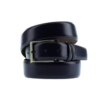 Dark Navy Plain Leather Belt