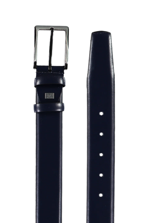 Dark Navy Plain Leather Belt