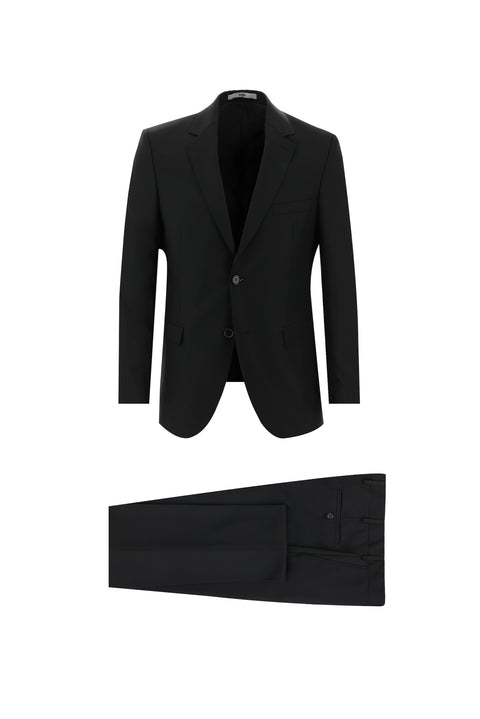 Black 7 Drop Slim Fit Narrow Cut Suit
