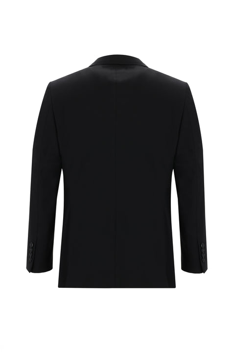 Black 4-Drop Relaxed Fit Suit