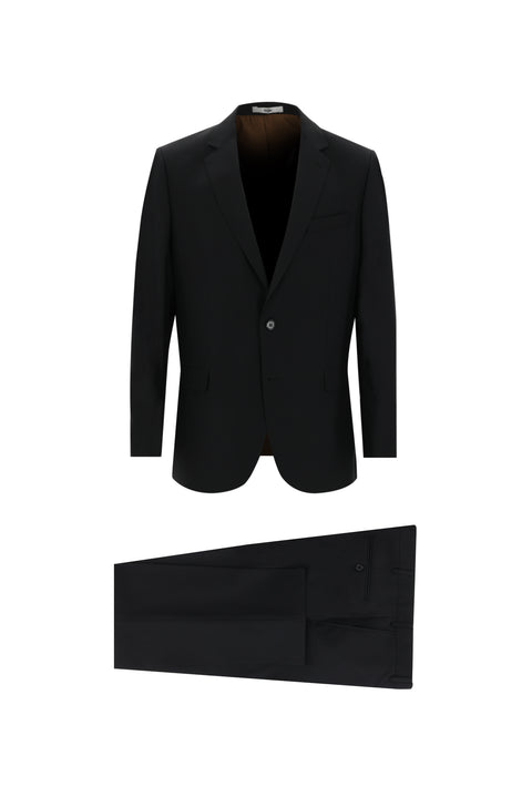 Black 4-Drop Relaxed Fit Suit