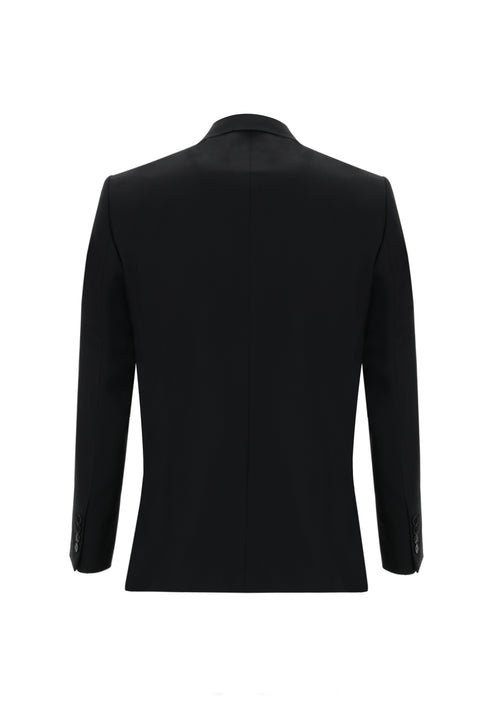 Black 6-Drop Regular Fit Standard Cut Suit