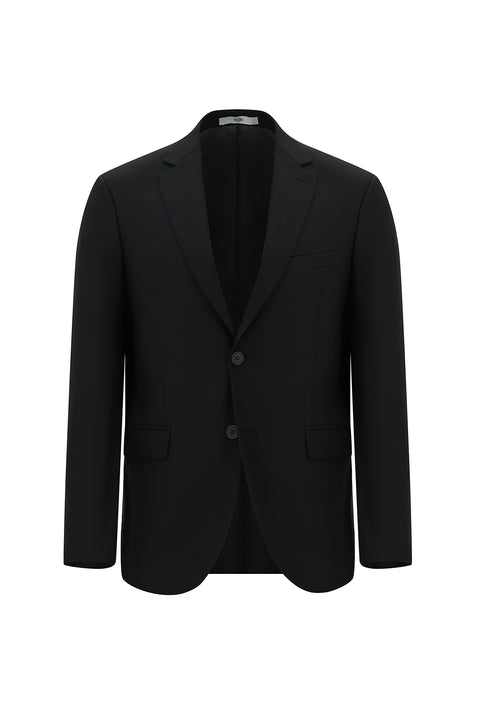 Black 4-Drop Relaxed Fit Suit