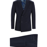 Dark Navy 7 Drop Super Slim Fit Extra Narrow Cut Double-Breasted Suit