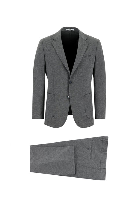 Medium Grey 7 Drop Slim Fit Suit
