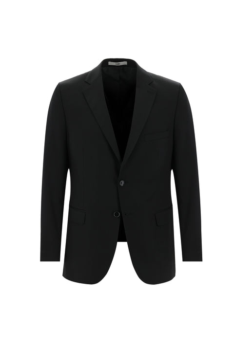 Black 4-Drop Relaxed Fit Suit