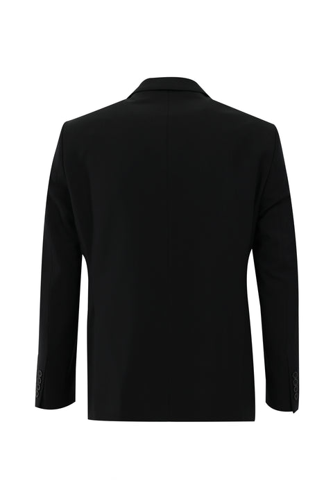 Black 6-Drop Regular Fit Standard Cut Suit