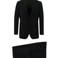 Black 6-Drop Regular Fit Standard Cut Suit