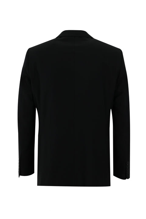 Black 6-Drop Regular Fit Standard Cut Suit