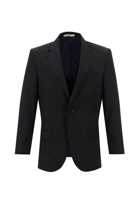 Black 4-Drop Relaxed Fit Suit